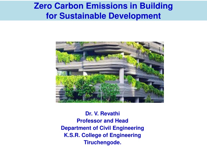zero carbon emissions in building for sustainable