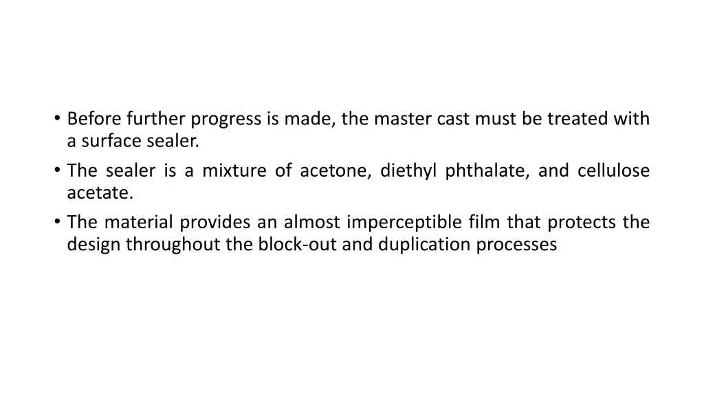 before further progress is made the master cast