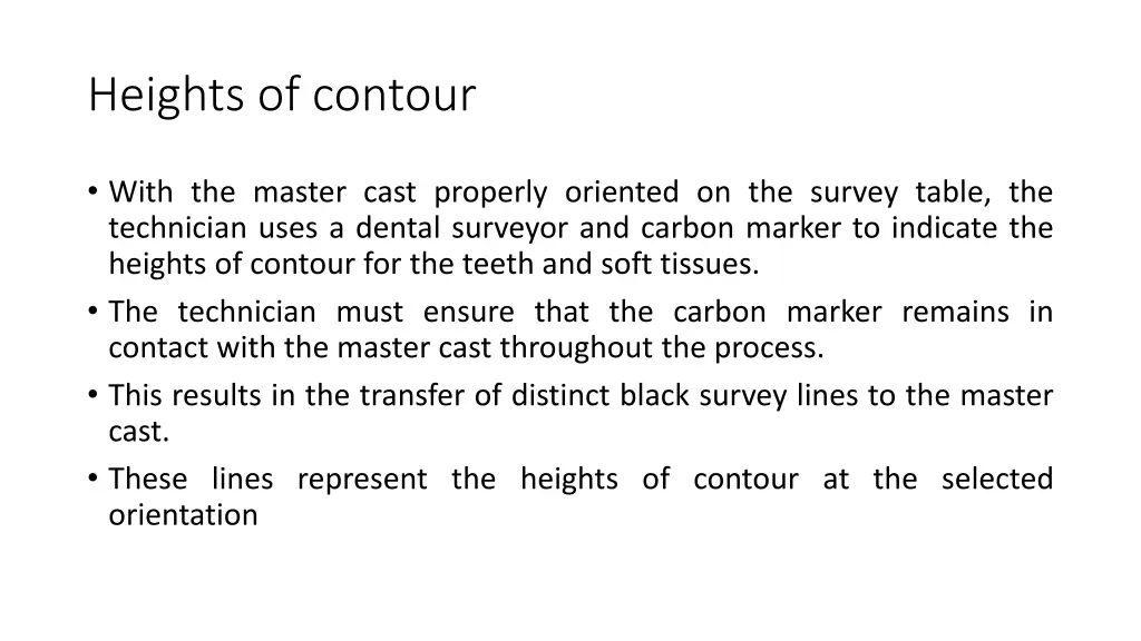 heights of contour