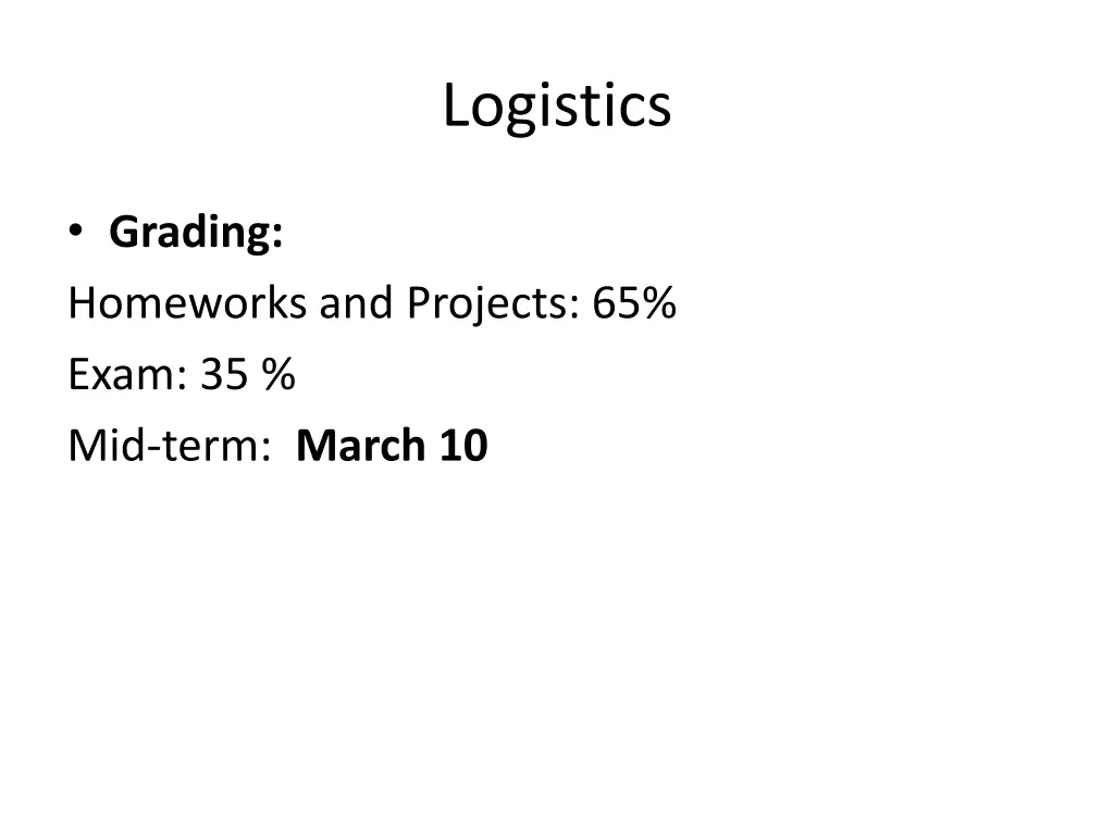 logistics