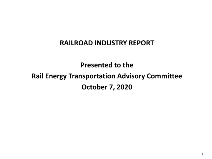 railroad industry report