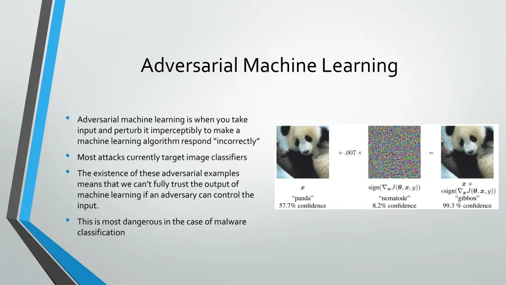 adversarial machine learning