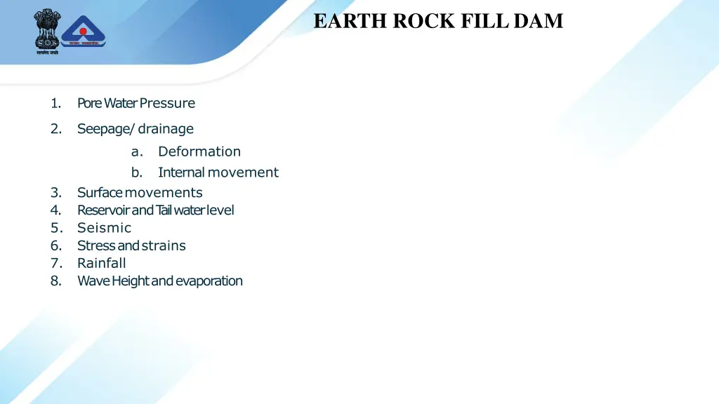 earth rock fill dam