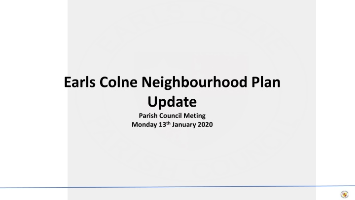 earls colne neighbourhood plan update parish
