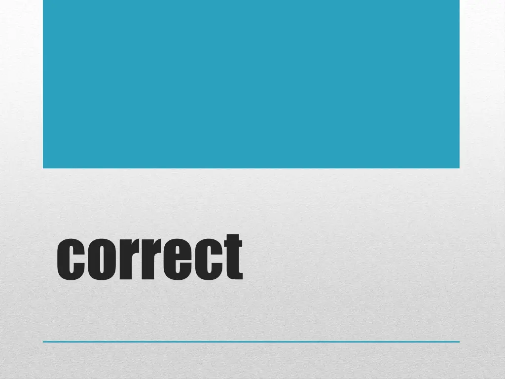 correct