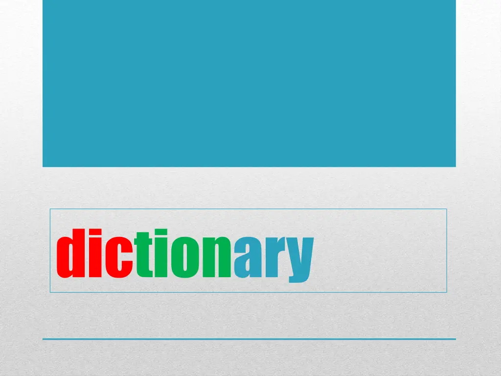 dictionary