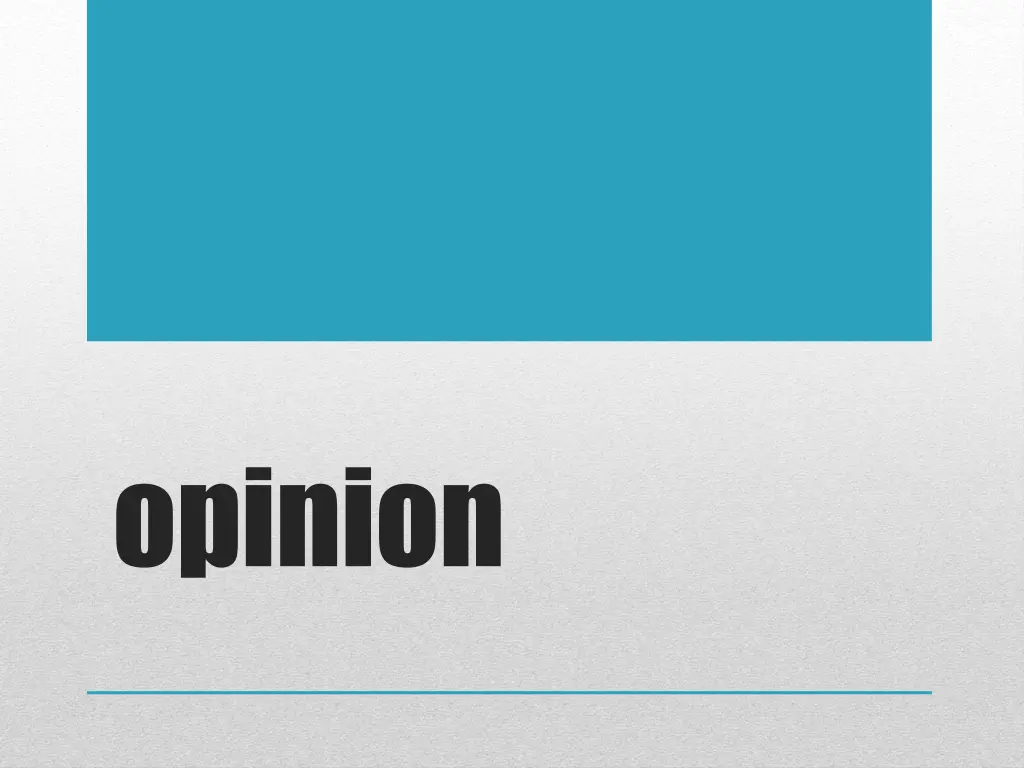opinion
