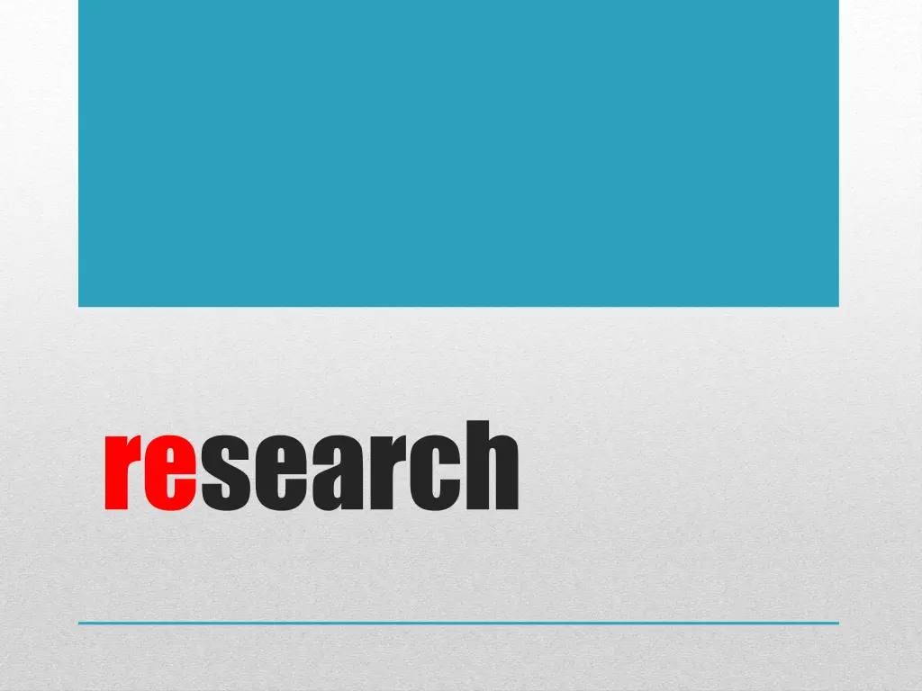 research