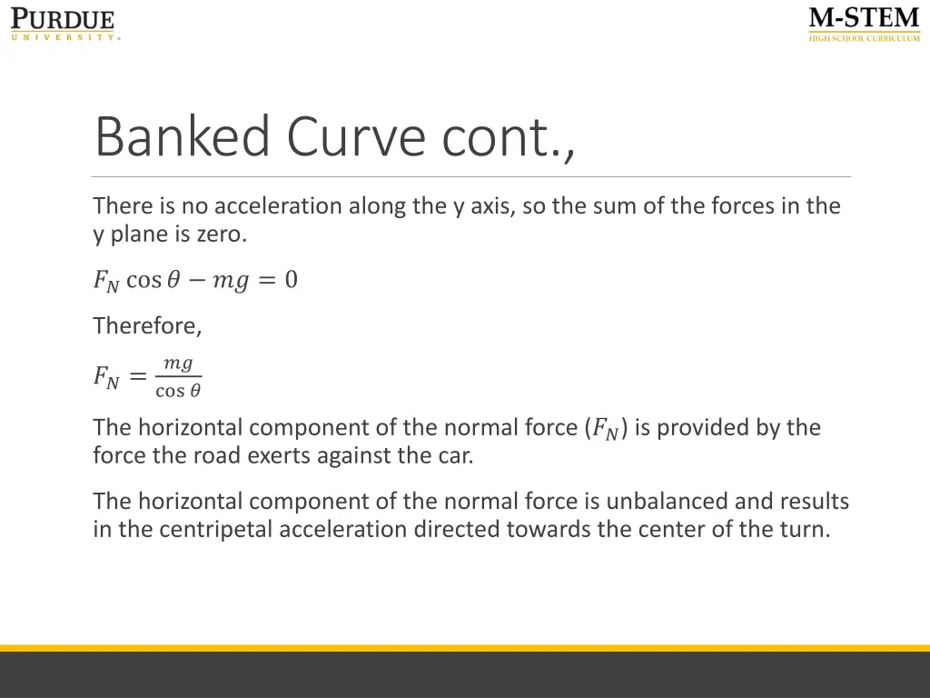 banked curve cont 1