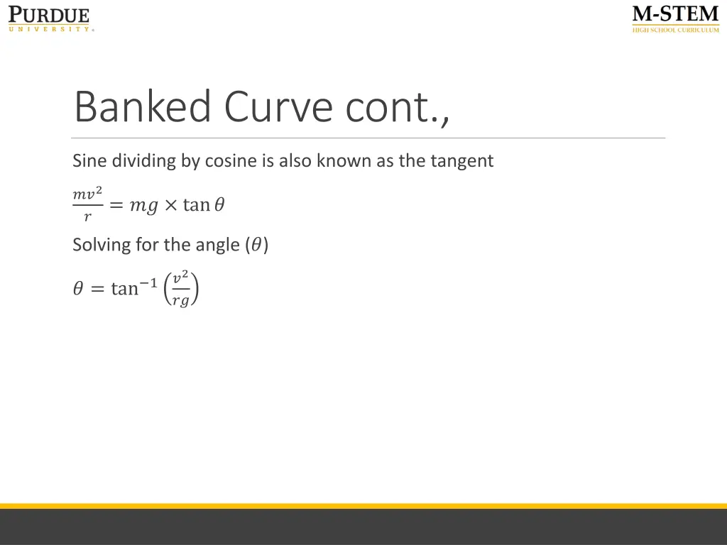 banked curve cont 3