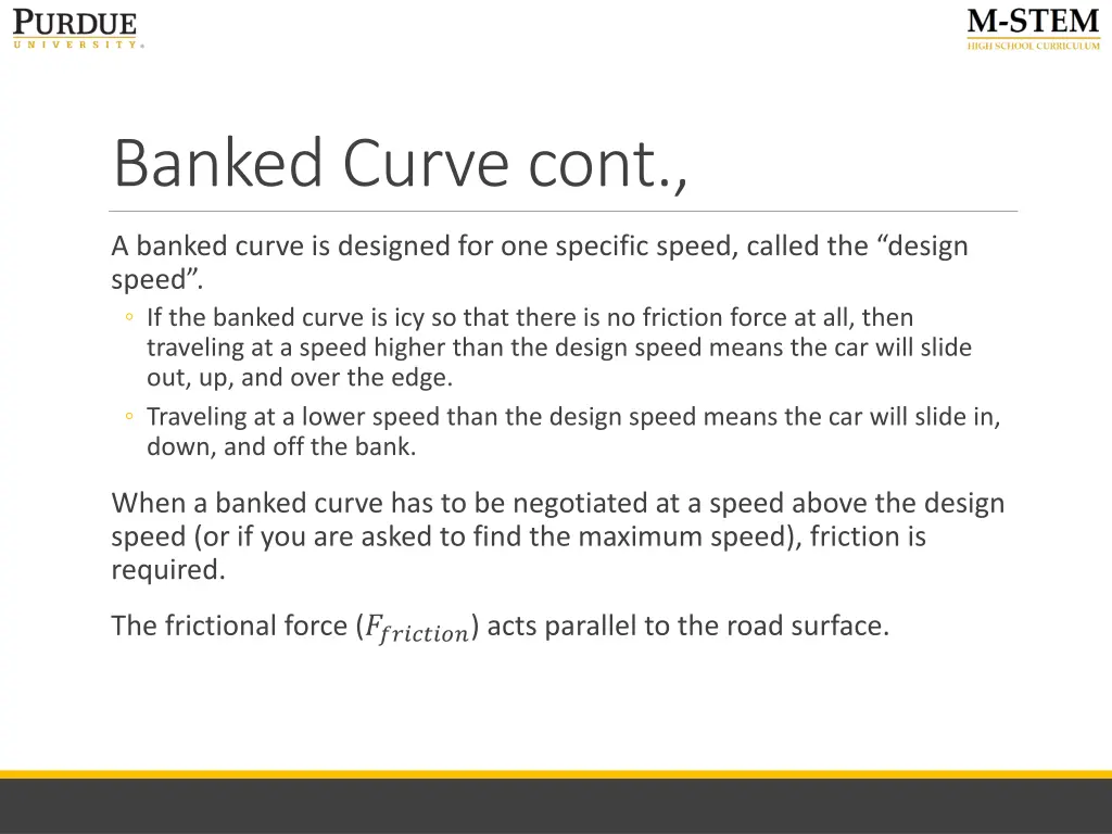 banked curve cont 4