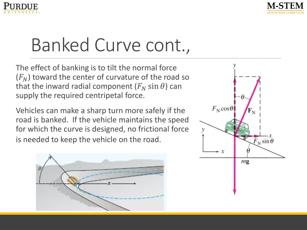 banked curve cont