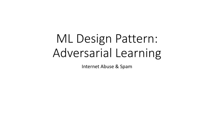 ml design pattern adversarial learning