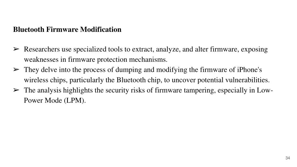 bluetooth firmware modification