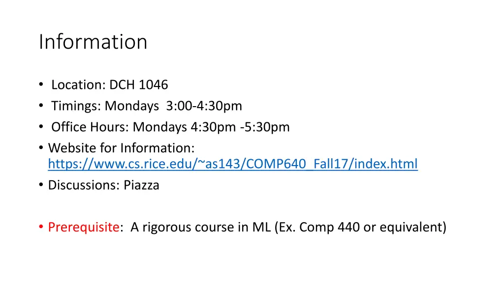 information