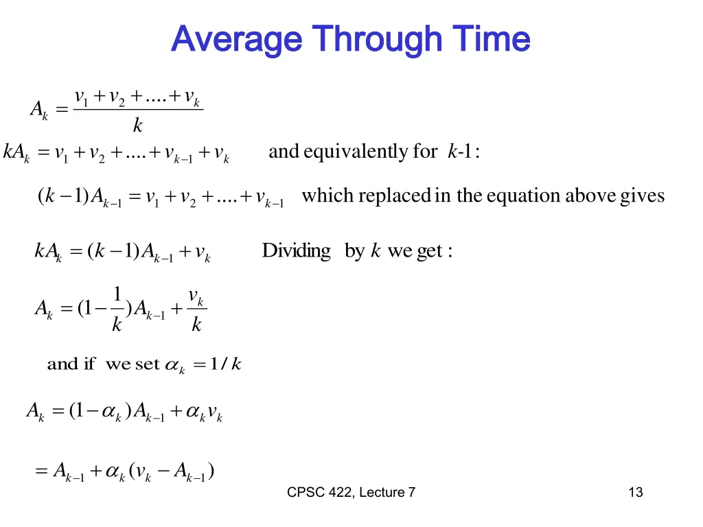 average through time average through time 1