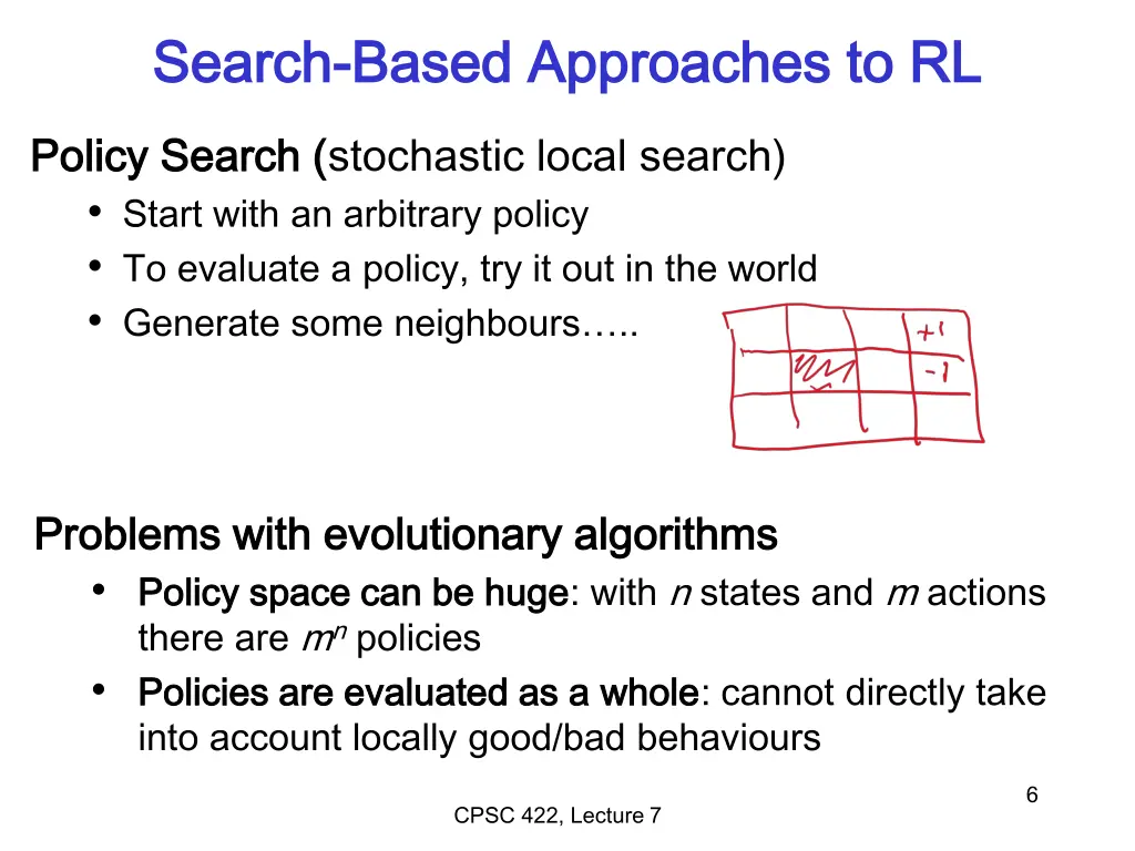 search search based approaches to rl based