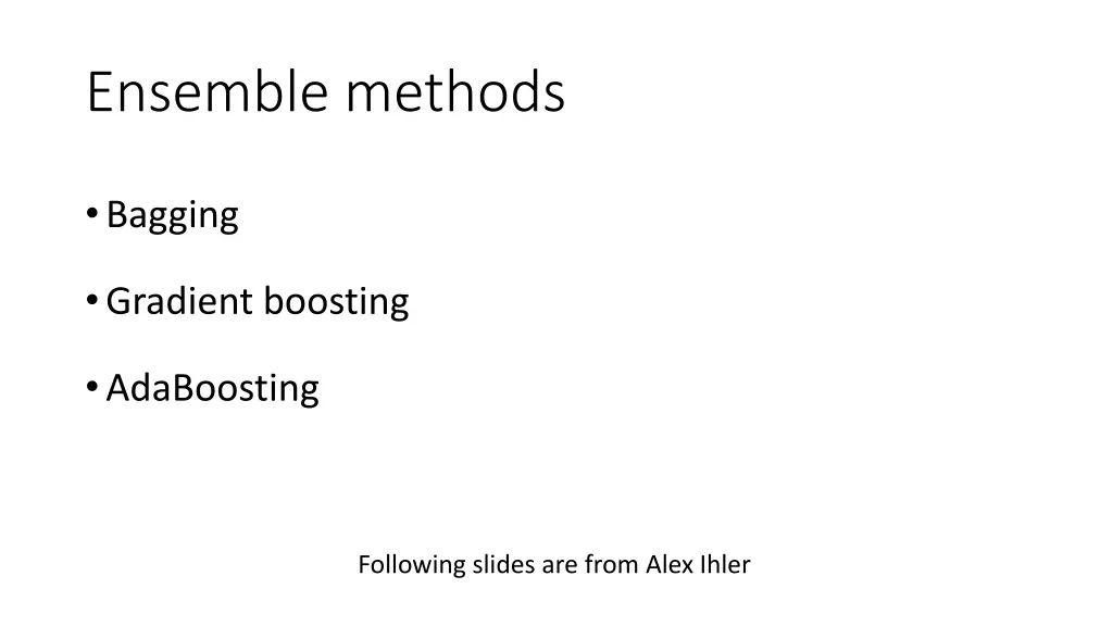 ensemble methods 1