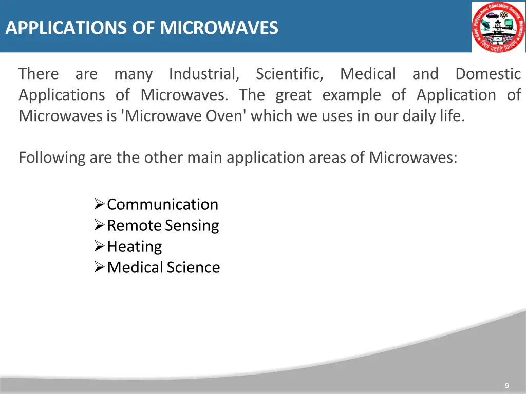 applications of microwaves