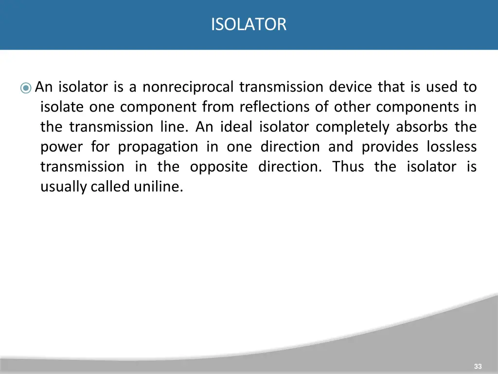 isolator
