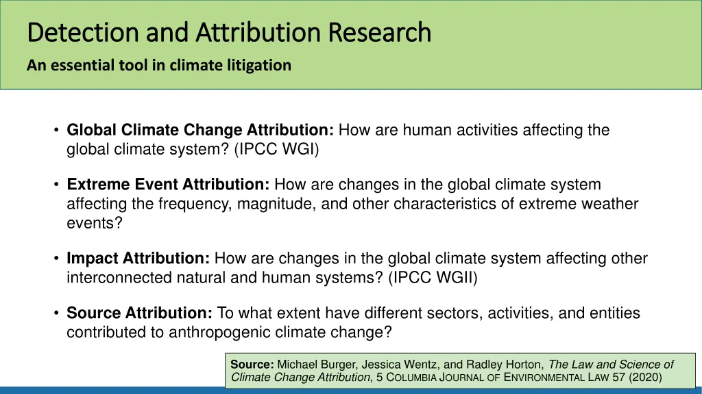 detection and attribution research detection