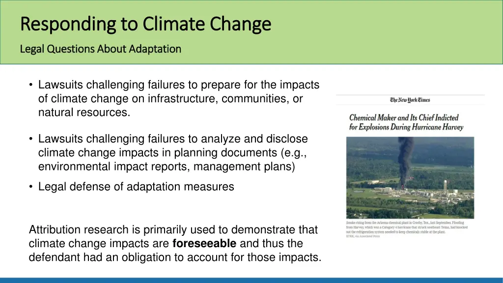 responding to climate change responding