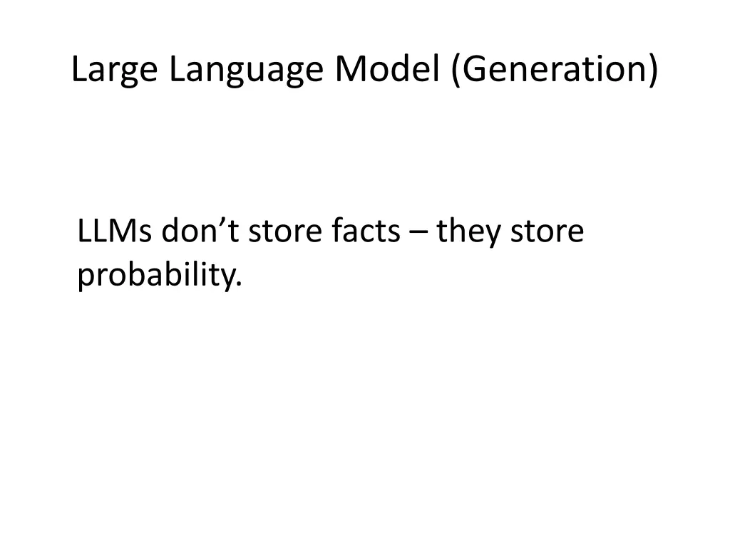 large language model generation