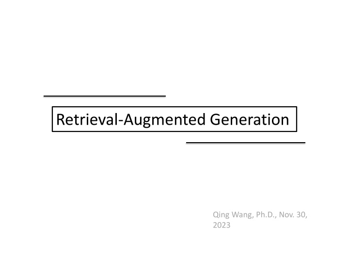 retrieval augmented generation