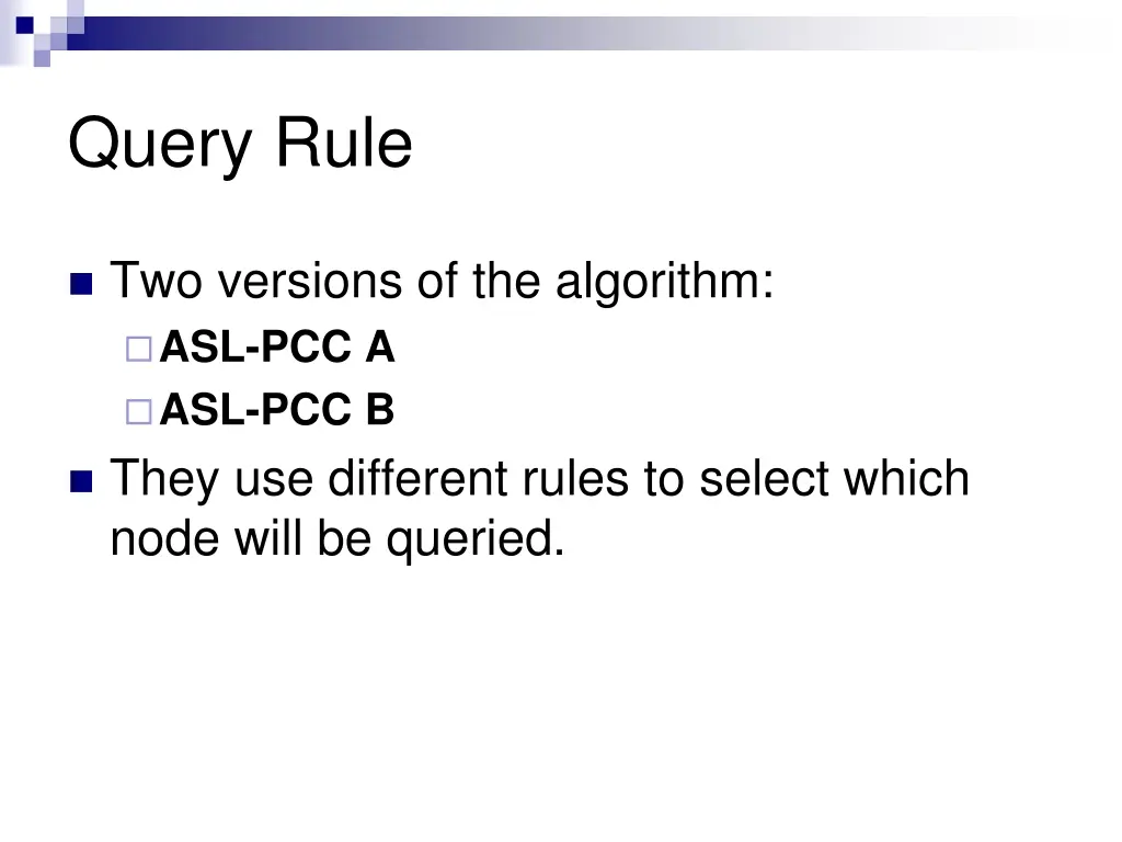 query rule