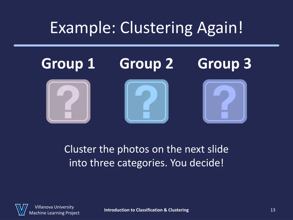 example clustering again
