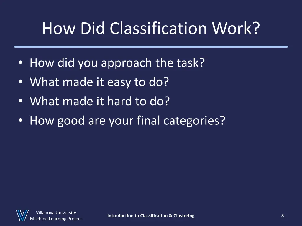 how did classification work
