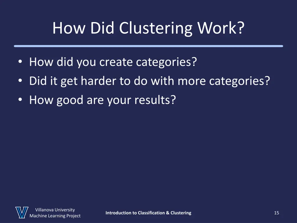 how did clustering work 1