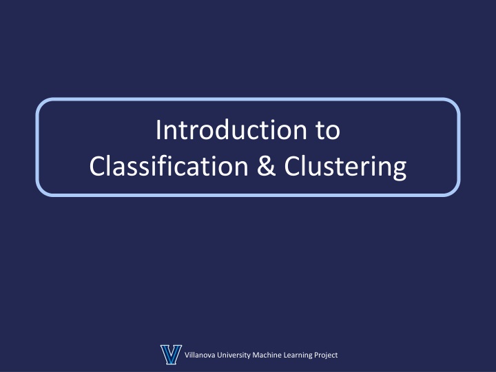 introduction to classification clustering