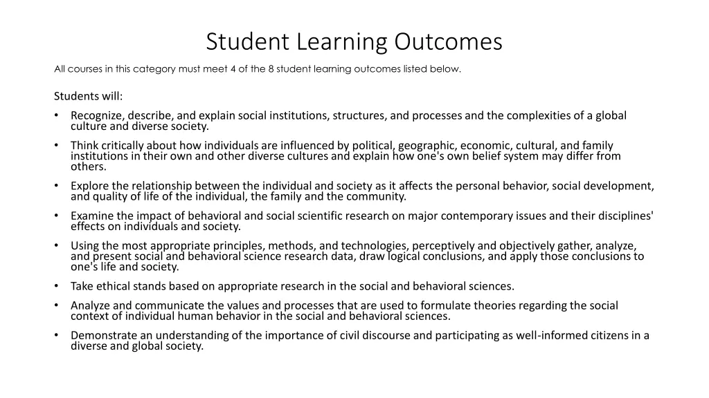 student learning outcomes 3
