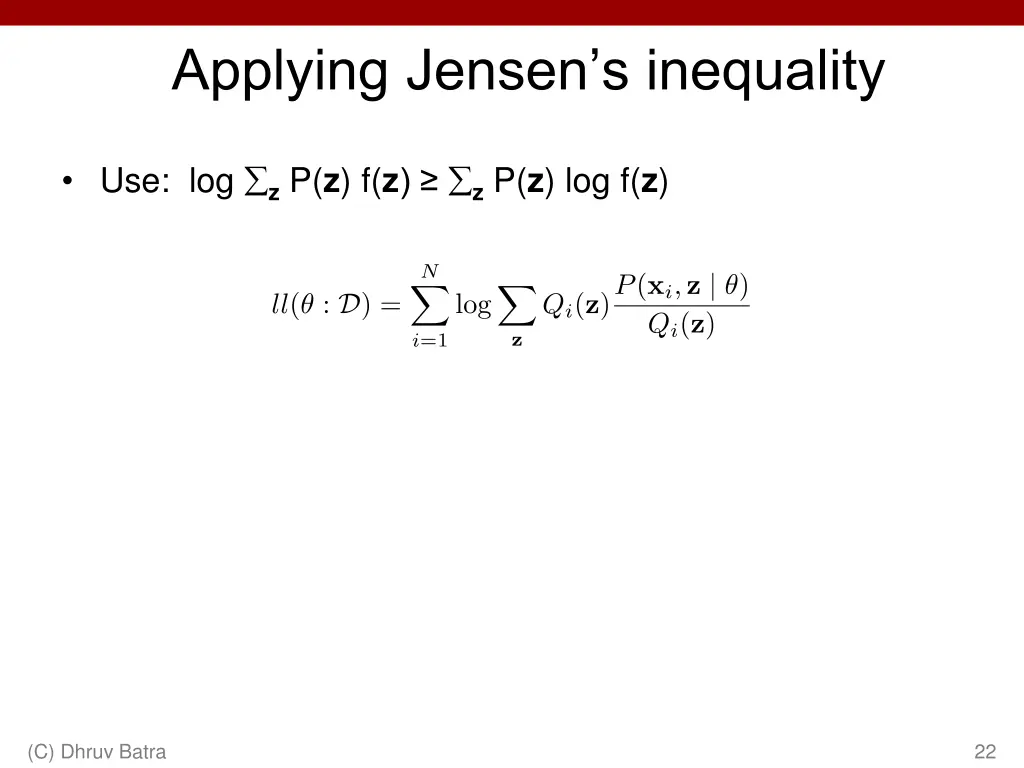 applying jensen s inequality