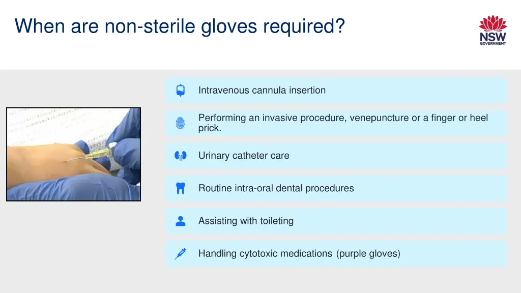 when are non sterile gloves required 1