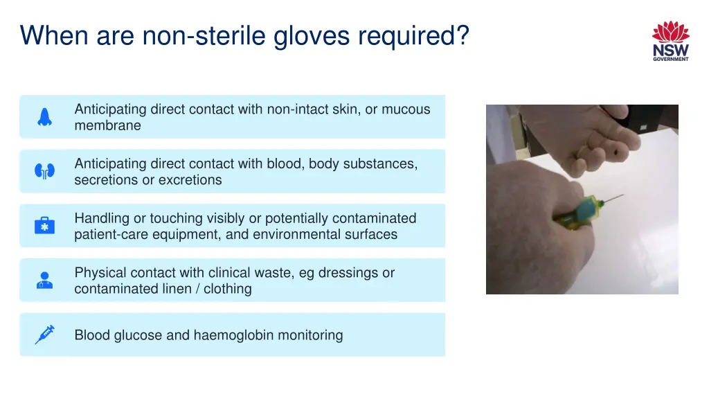 when are non sterile gloves required
