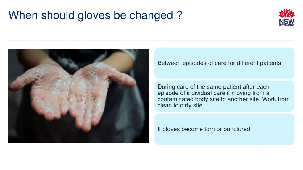 when should gloves be changed