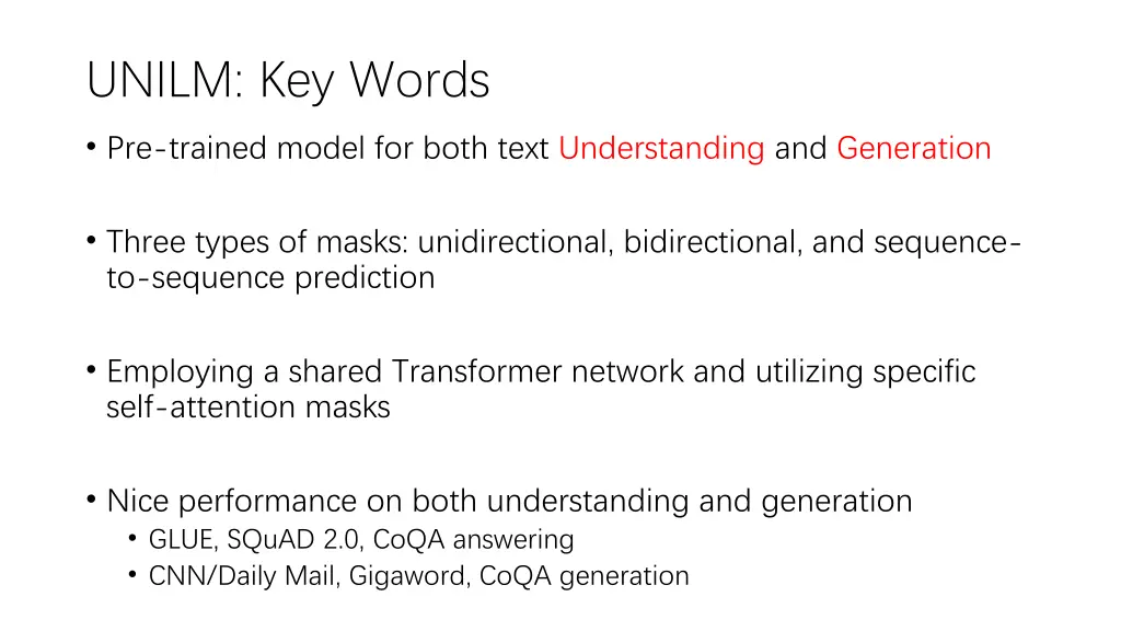 unilm key words