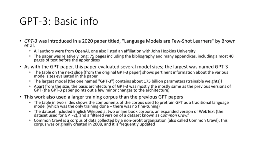 gpt 3 basic info