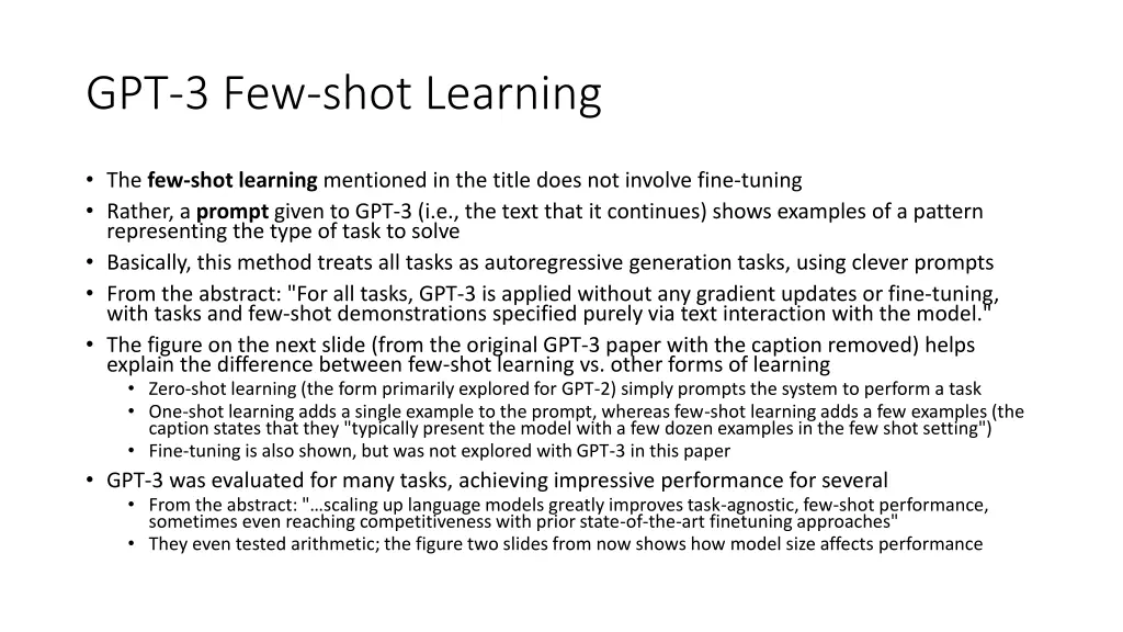 gpt 3 few shot learning