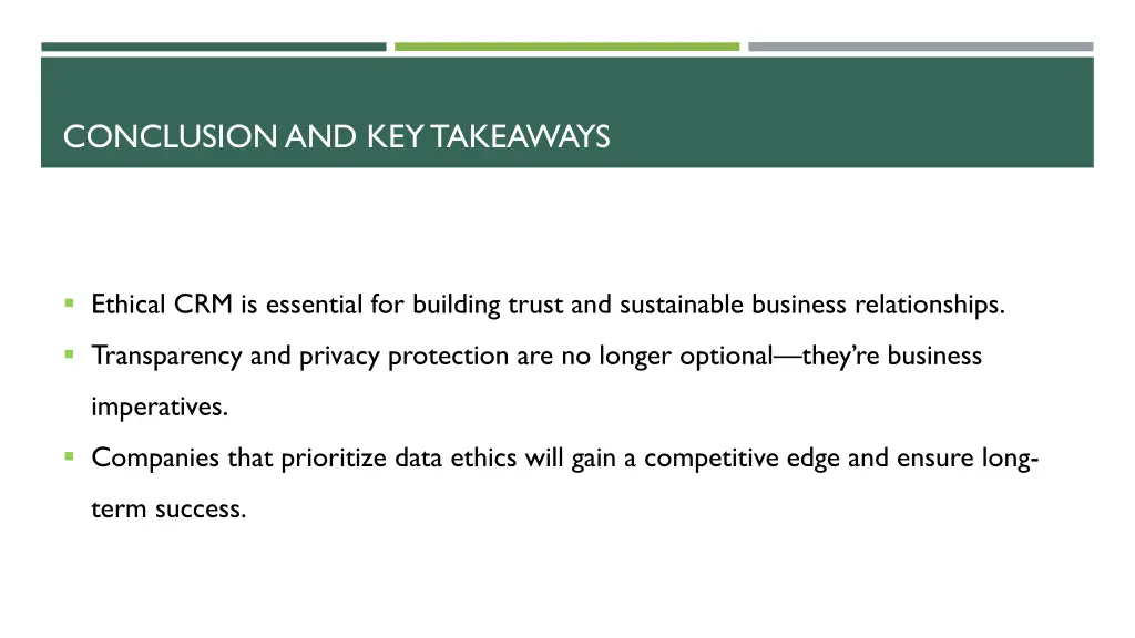 conclusion and key takeaways