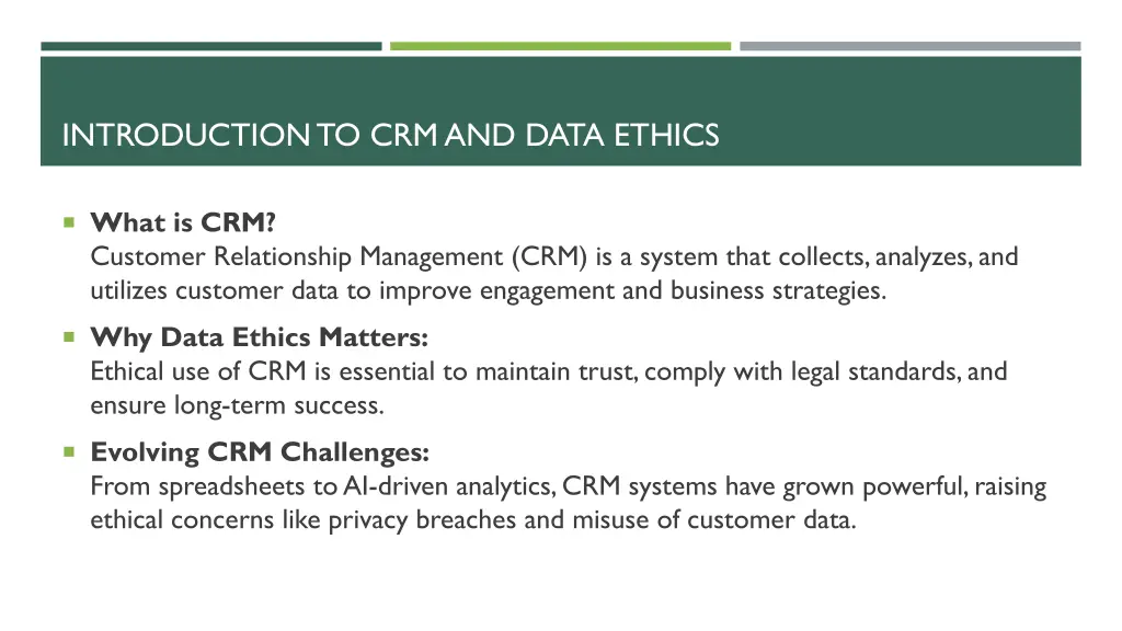 introduction to crm and data ethics