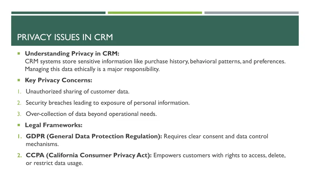 privacy issues in crm