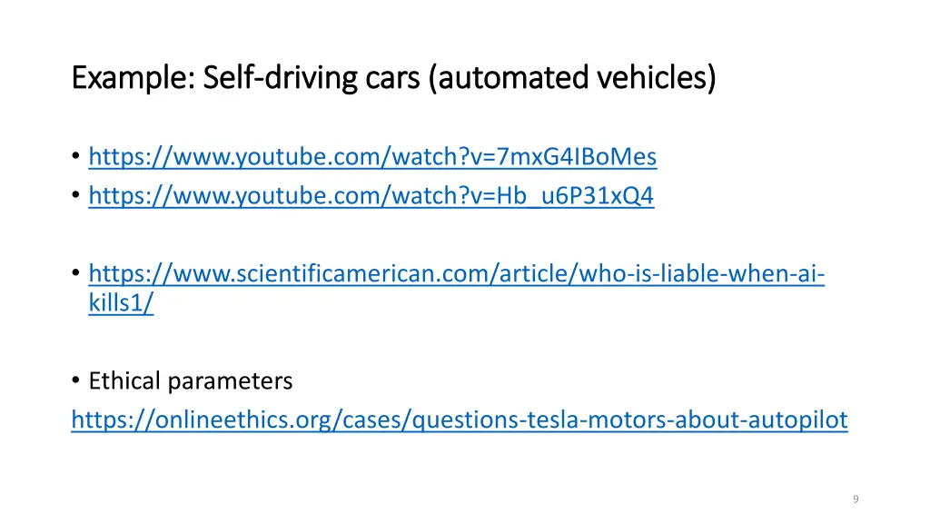 example self example self driving cars automated