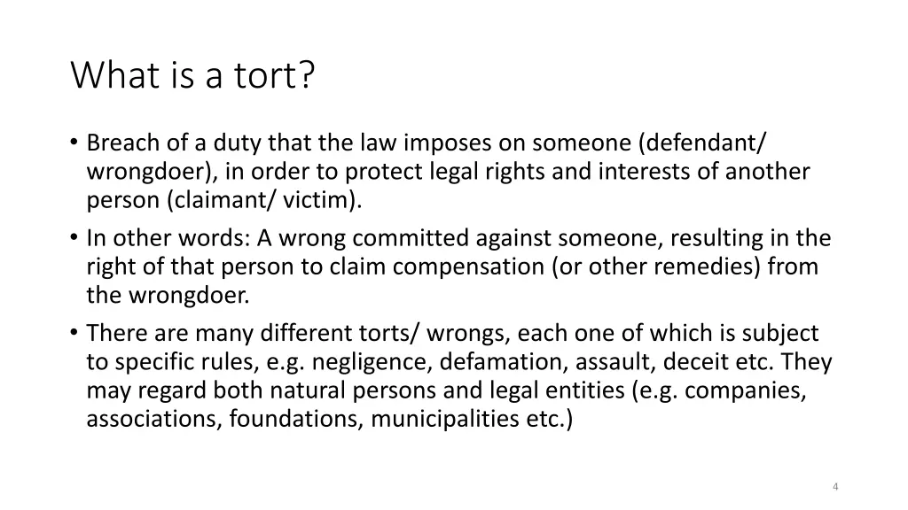 what is a tort