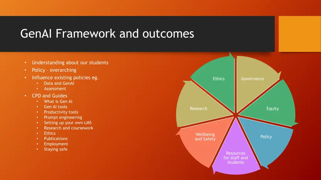 genai framework and outcomes