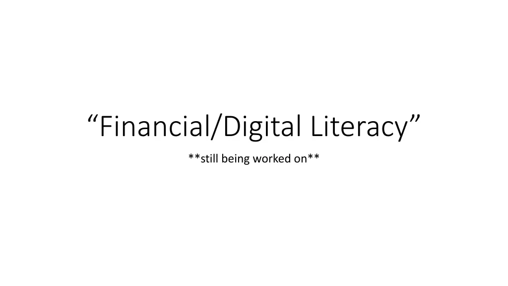 financial digital literacy