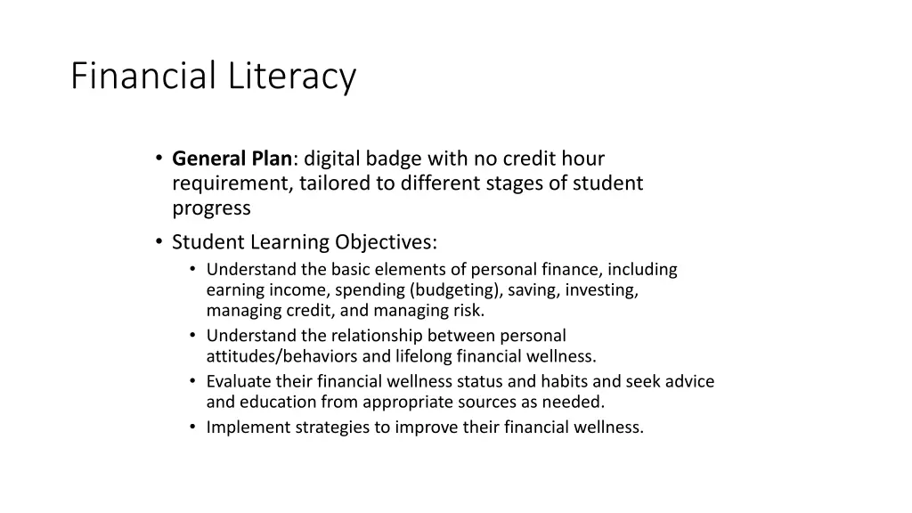 financial literacy