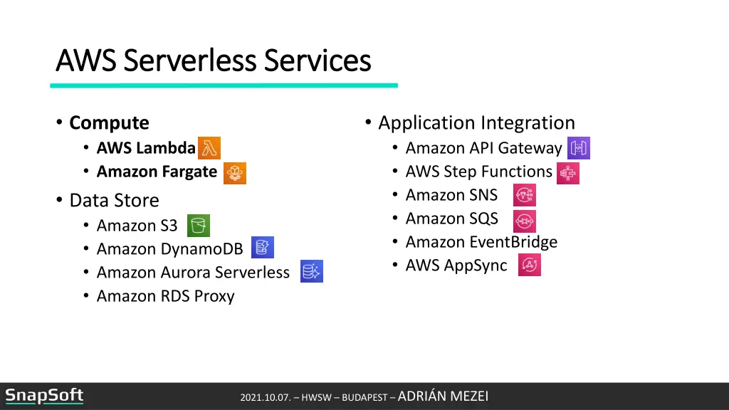 aws serverless services aws serverless services